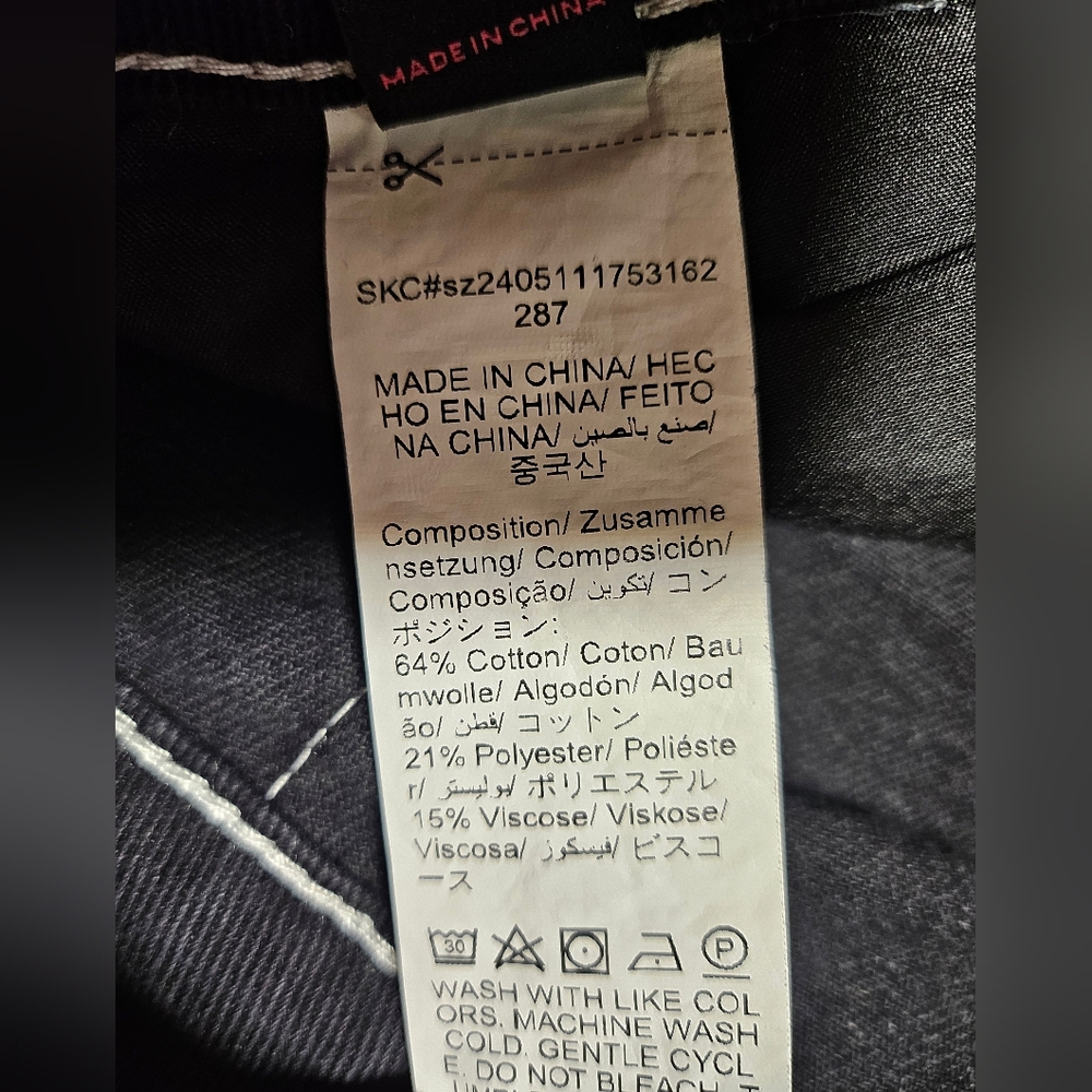 Black Cargo Pants with White Stitching - Picture 8 of 14